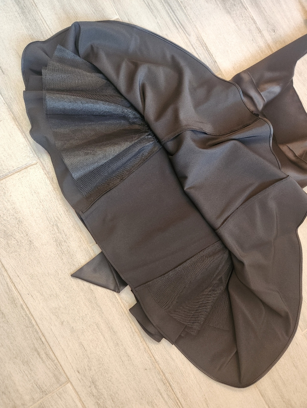 Gianni Bini Mini Dress 12 Black Satin Addison Chunky Bow Prom Babydoll New $220 - Picture 11 of 12
